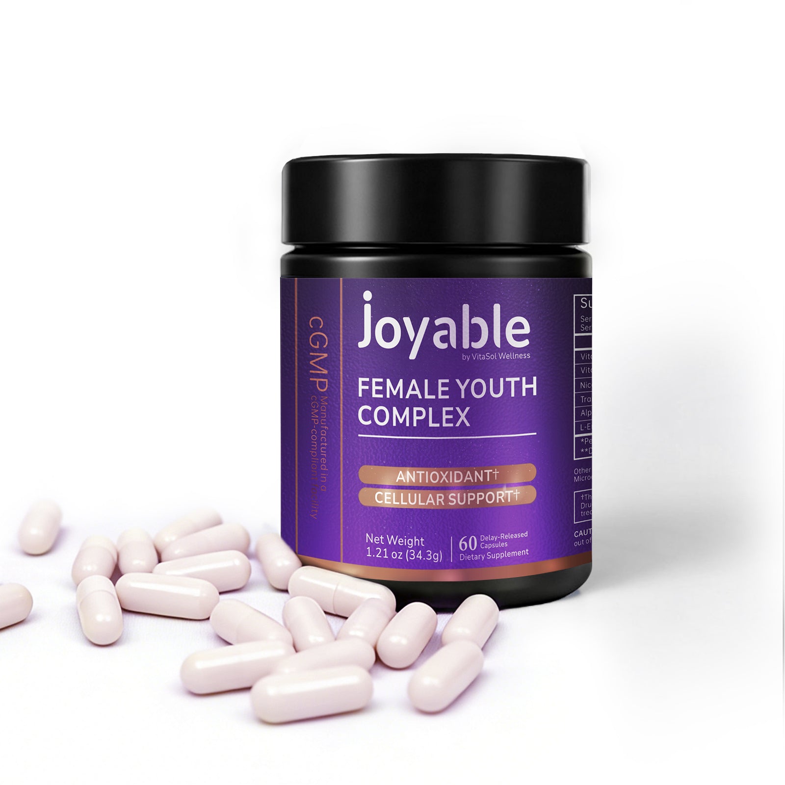 Joyable 麦角硫因女士胶囊，60 粒